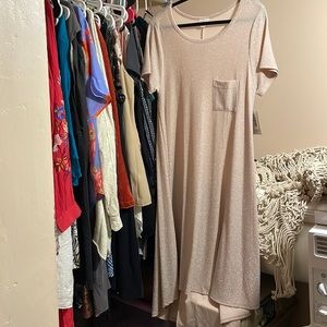 Sparkly silvery/nude colored Lularoe dress